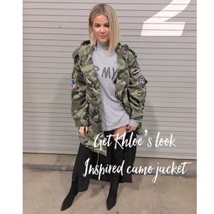 Khloe Kardashian inspired Camo jacket